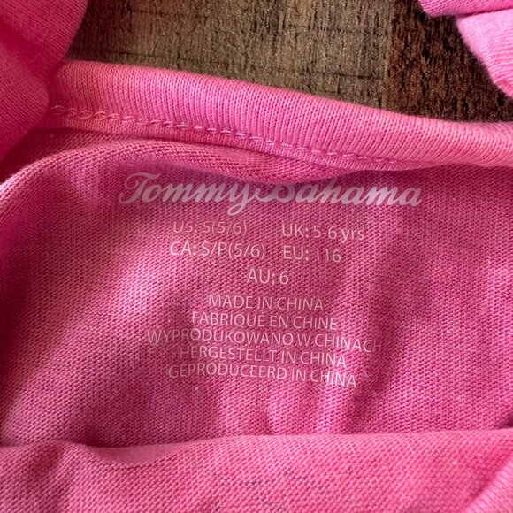 Tommy Bahama Pink Girls Pineapple Tank Top Ruffle Sleeves NWT S 5/6 - Picture 5 of 7